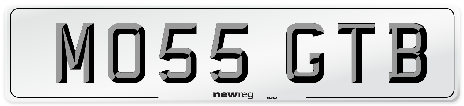MO55 GTB Number Plate from New Reg